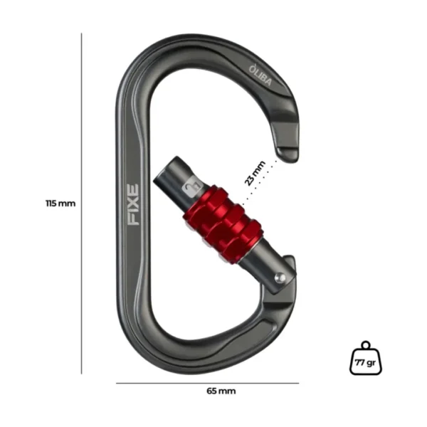 Oliba Screw Fixe mosquetón simétrico para espeleología y poleas material de montaña tucana fixe