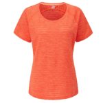 Wisp Tee Wmns Red Grapefruit Marl Rab camiseta mujer montaña trekking senderismo ligero