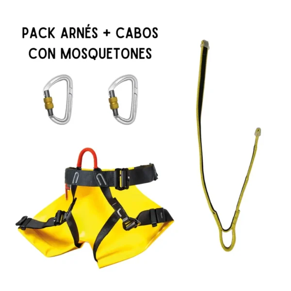 Arnés + Cabos con Mosquetones oferta material barranquismo