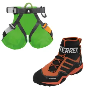 Botas Adidas + Canyon Petzl pack oferta arnes de barrancos y botas barranquismo