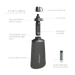 Collapsible Squeeze 1L Bottle botella plegable con filtro potabilizador de agua lifestraw