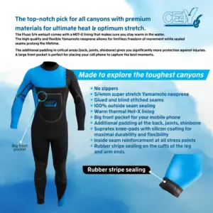 Fluaz Neopreno CE4Y monopieza barranquismo canyoning
